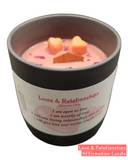 Love & Relationships 12oz Affirmation Candle with Heart Drop-ins