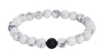 Black Lava White Turqouise Diffuser Bracelet