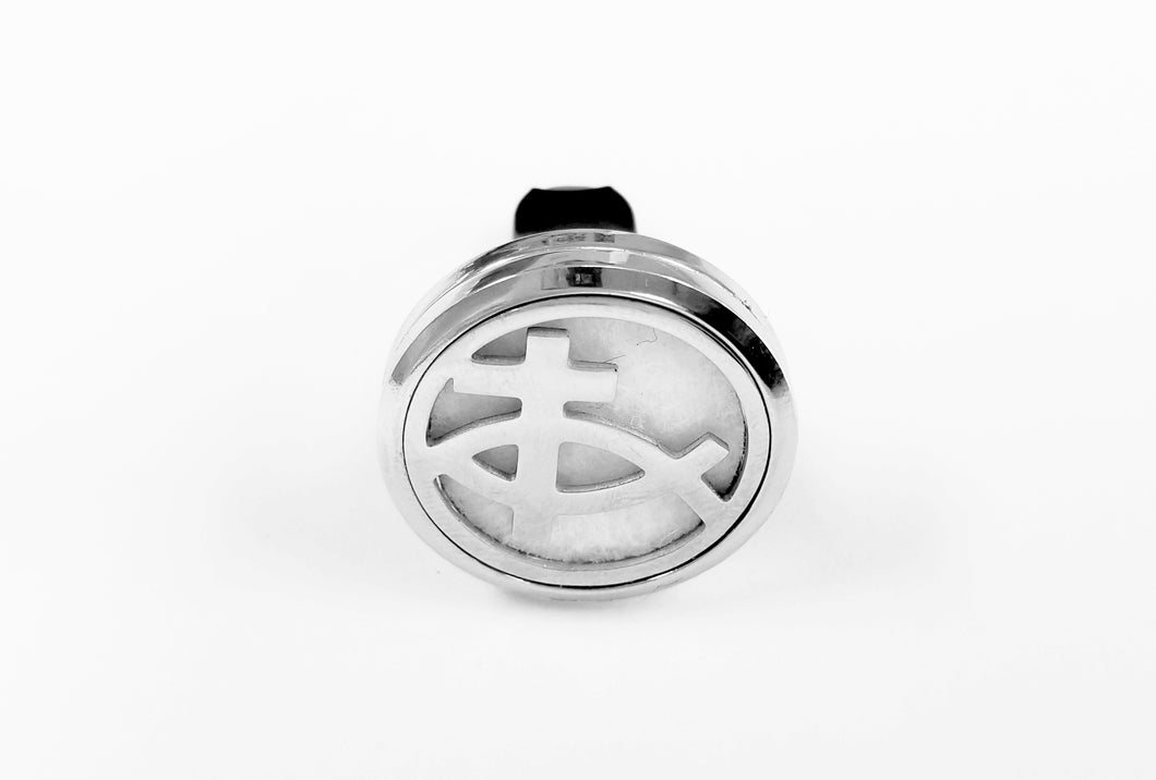 Cross & Fish Stainless Steel Car Vent Diffuser